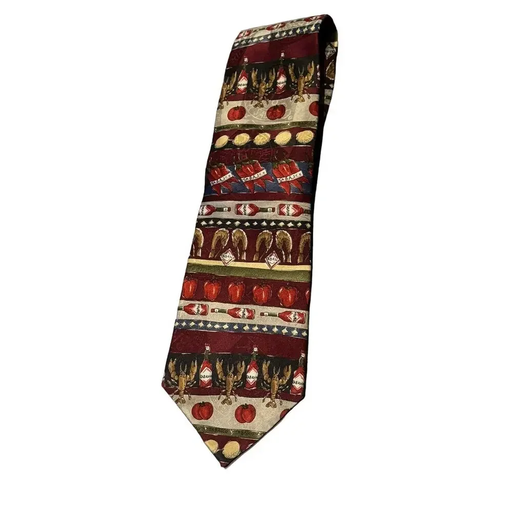 TABASCO Brand Sauce Men's Novelty Designer 100% Silk Ties (3)‎ Neckties USA Made